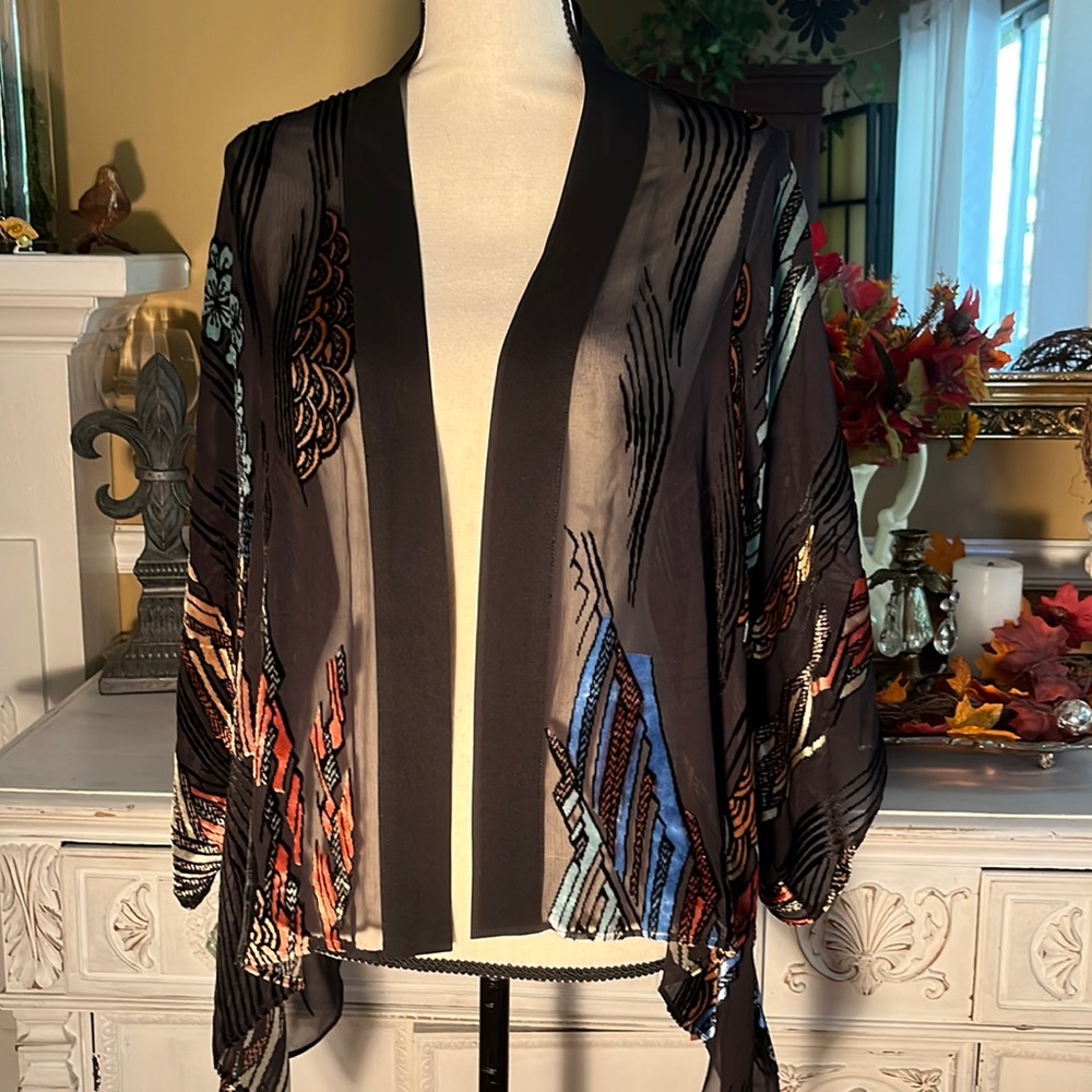 Beautiful colors / Shawl / was used once in perfect condition. Made in Canada